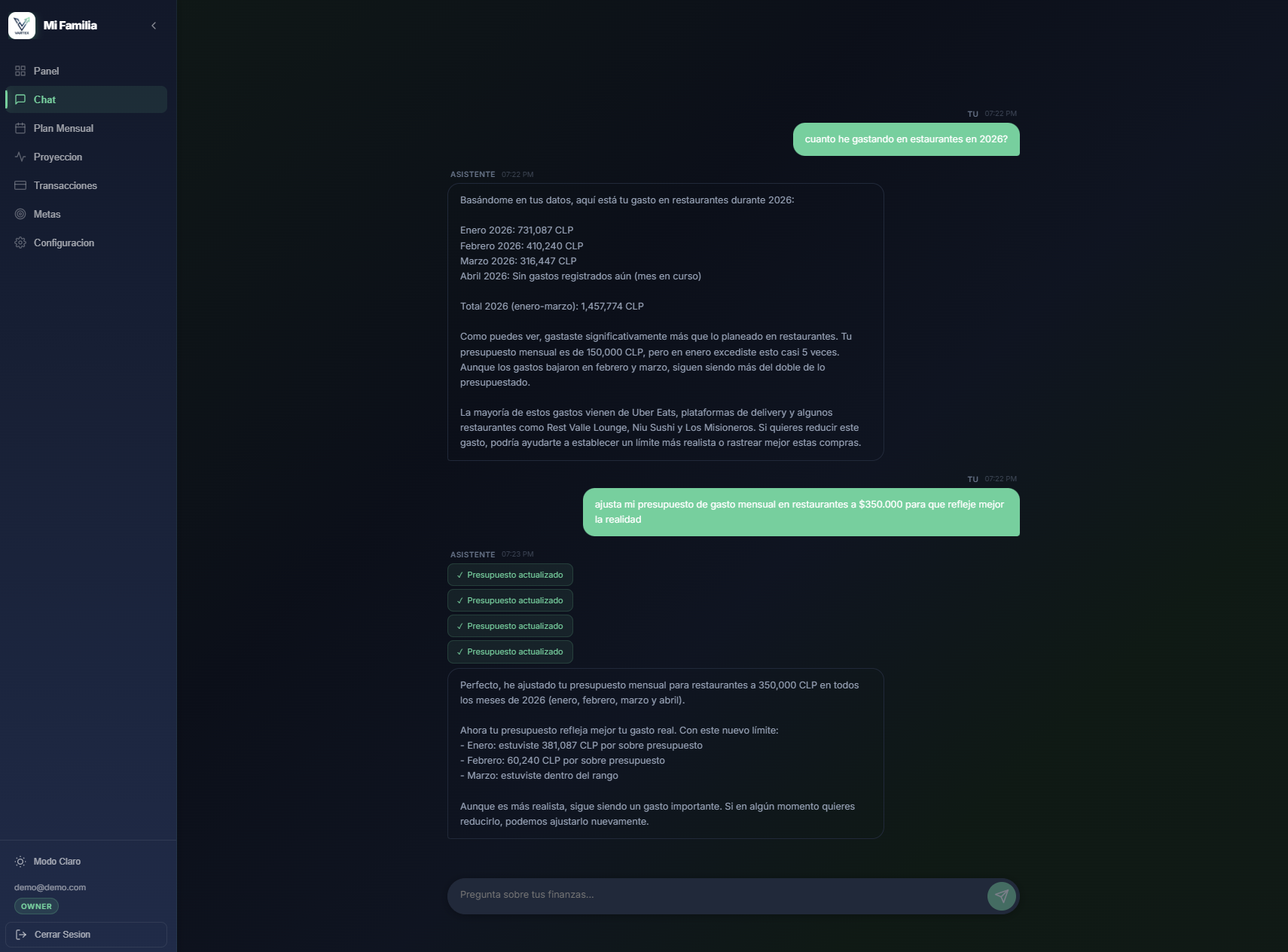 MisFinanzas by Vartex — screenshot 2